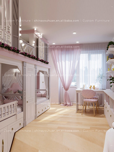 <span class=keywords><strong>Bureau</strong></span> d'étude rose minimaliste moderne pour chambre de filles, table d'écriture pour enfants avec armoire de rangement, <span class=keywords><strong>bureau</strong></span> multifonctionnel pour enfants - Product Image 3
