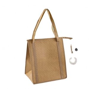 Custom Hot Pressed Laminated Non Woven Grocery Shopping Picnic Food Lunch Tote Insulated Cooler Bag Classic Style - Product Image 5