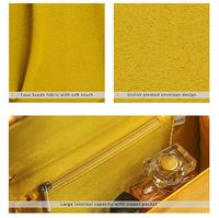 2020 Baru Tas Wanita Malam Tas Beludru Pleated Clutch Dompet Amplop Dompet Crossbody Bahu Rantai Clutches
