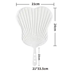 Factory Wholesale Sublimation Customized Hand Fan Plastic Pp Solid Color Fan Blank Hand Fan