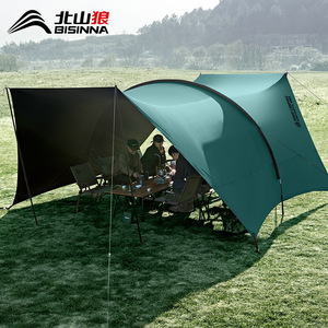 North Mountain Wolf Tunnel <b>Tent</b> 5.5x4m Butterfly Shape Waterproof Camping <b>Canopy</b> Outdoor Sunshade - Product Image 2