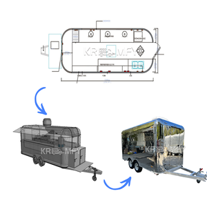 Camion de restauration rapide mobile personnalisé en Chine avec remorque de nourriture mobile standard australienne CE DOT - Product Image 1