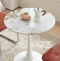 Table basse ronde en métal de 75cm-parfaite pour les cafés