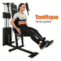 Équipement de fitness multifonctionnel pour la maison, rack de musculation avec banc de musculation, en acier, pour l'entraînement de force