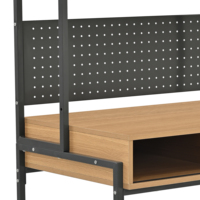 Bureau de travail à domicile OEM/ODM avec étagères de rangement de base, table d'écriture facile à assembler, commande en gros