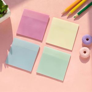 HengXin UV Discoloration Transparent Sticky Note Creative Stationery Memo <b>Pad</b> With Sticky 3*3inch - Product Image 3