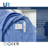 Étiquette RFID UHF en tissu imperméable URtag Mini 70x10mm pour blanchisserie, étiquette intelligente pour usage hôtelier, lavable, longue portée