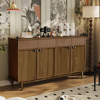 Armoire à chaussures française en bois massif de style médiéval meubles de maison pour l'entrée familiale salon porte de rangement buffet à chaussures