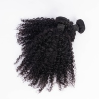 Vente en gros de mèches de cheveux humains bouclés crépus 10-30 pouces 12A, tissage de cheveux indiens vierges bouclés noir naturel