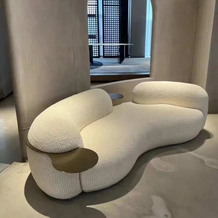 Sofa Italia bagian kursi cinta sofa mewah modern desainer bentuk melengkung furnitur ruang tamu