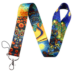 Nuevo Cordón para Tarjetas con Diseño de la Noche Estrellada de Van Gogh y Búho, Correa Creativa para Colgar con Porta Identificación - Product Image 5