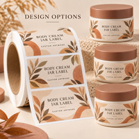 Étiquette autocollante personnalisée en BOPP pour pot de crème corporelle, pour l'emballage de pots cosmétiques et l'impression de logo de marque de soins personnels