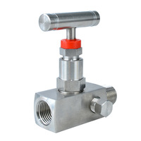 Vanne à aiguille haute pression HI-TEK HK pour l'eau, filetage interne 1/2 NPT avec bouchon de purge, haute température