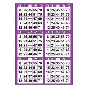 Print Fast Delivery Bingo Paper Set Recyclable <b>Playing</b> Digital Printing Bingo <b>Card</b> - Product Image 4