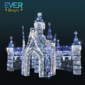 Château illuminé en 3D pour l'extérieur, décoration d'arche de Noël pour drive thru winter zoo light show - Product Image 5