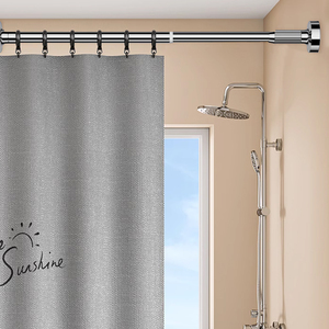 Offre Spéciale droite télescopique industriel anti-dérapant salle <span class=keywords><strong>de</strong></span> bain <span class=keywords><strong>baignoire</strong></span> coin douche <span class=keywords><strong>tringle</strong></span> à <span class=keywords><strong>rideau</strong></span> en forme <span class=keywords><strong>de</strong></span> l - Product Image 6
