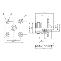 Connecteurs coaxiaux N-KFB3 d'alimentation d'usine Connecteur N femelle pour câbles de communication RG402/RG141