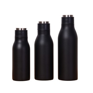 Sports Water Bottle 304 Stainless Steel Vacuum Insulated Portable Direct Drinking Large Capacity Screw Cap Black White Blue - Product Image 4