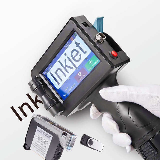 New Handheld 12.7mm Inkjet Printer 600 DPI Jet Printer with XP600 Print Head for Tube and Bill Printing