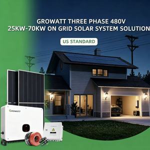 Système solaire photovoltaïque triphasé Growatt 220V/480V 25-70kW sur réseau, kit complet, norme américaine pour les États-Unis, le Canada et le Mexique - Product Image 1