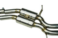 Système d'échappement pour Audi A6 C7 2.0T 2014, silencieux avant, intermédiaire et arrière avec soupape électrique, échappement haute performance, tuyau d'échappement