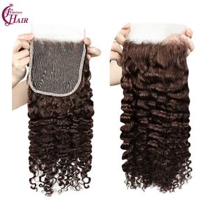 FH Factory Transparent Burmese Curly Hair <b>Closure</b> Brazilian Virgin 4x4 5x5 13x4 Burmese Curl <b>Lace</b> Frontal <b>Closure</b> Wholesale - Product Image 2