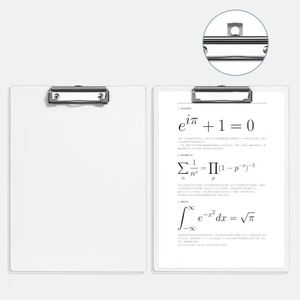 Porte-documents avec clip métallique discret, porte-documents de bureau en acrylique - Product Image 3