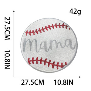 Patchs thermocollants personnalisés en chenille PVC à sequins Gillian Wholesale pour vêtements de sport, baseball et softball, motif <span class=keywords><strong>Big</strong></span> <span class=keywords><strong>Mama</strong></span>, pour la décoration - Product Image 4
