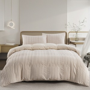 Parure de lit personnalisée 3 pièces en textile de maison, motif sculpté, taies d'oreiller kaki, housses de couette en polyester <span class=keywords><strong>240x260</strong></span> - Product Image 3