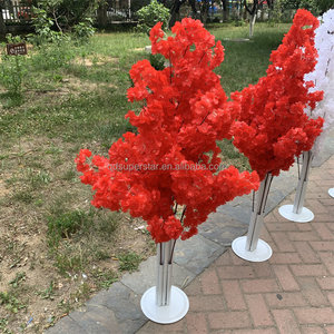 Cây hoa anh đào trắng giả làm bằng lụa, trang trí bàn tiệc cưới, bán chạy A-252 - Product Image 5