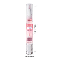 Stylo à huile pour cuticules 7 en 1 avec huile de jojoba et vitamine E, soin hydratant et nourrissant pour les ongles, adoucissant, brosse rotative à 360°, 5 ml