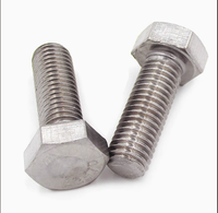 Baut & Sekrup Heksagonal Eksternal M3-M20 Baja Tahan Karat 304 Kelas A2 Set Mur Finishing Poles Putih M6 M8 M10 Batang Sekrup Panjang