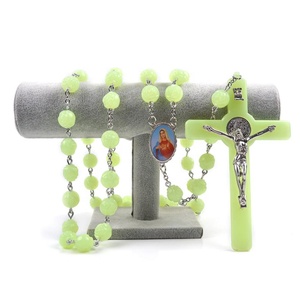 Colgante de Corazón Inmaculado para pared, colgante de corazón de <span class=keywords><strong>la</strong></span> <span class=keywords><strong>Virgen</strong></span> Marí<span class=keywords><strong>a</strong></span>, Rosa enorme, cuentas de 16mm, regalo de decoración para el hogar - Product Image 1