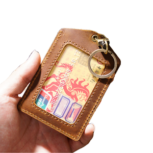 Porte-cartes d'identité et de crédit pour femme, nouveau design 2025, en cuir véritable, avec cordon et clip - Product Image 2