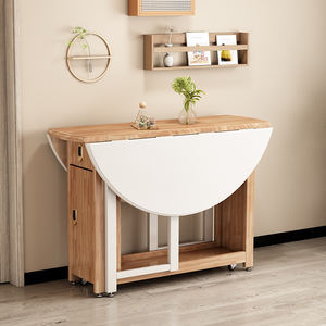 Tavolo da Pranzo Multifunzionale Estensibile per Esterni con Sedie, Pieghevole e Spostabile con Ruote - Product Image 5