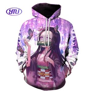 Venta al por mayor <span class=keywords><strong>Cosplay</strong></span> <span class=keywords><strong>Nezuko</strong></span> 3D Digital impreso sudadera japonés Anime hombres Demoned <span class=keywords><strong>Slayer</strong></span> Sudadera con capucha - Product Image 3