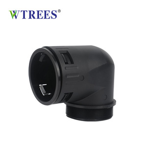 Coude en nylon Wtrees pour conduit, filetage 12 mm 1/2 po, connecteur à angle droit pour la protection des câbles - Product Image 1