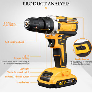 Tournevis électrique sans fil multifonction 16,8 V, mini <span class=keywords><strong>perceuse</strong></span> sans balais, batterie au lithium variable, outils de bricolage OEM - Product Image 3