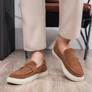 Zapatos Casuales de Cuero Vacuno de Lujo para Hombre, Diseño de Diseñador, Antideslizantes, Suela Gruesa, Estilo Caminata, Personalizados, de Gamuza - Product Image 6
