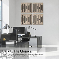 Diffuseur Acoustique en Bois Ondulé de 54 mm, en MDF Stratifié et Mousse, Moderne, Décoratif, Anti-Bruit, pour Studio d'Enregistrement