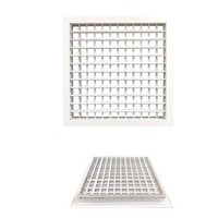 Grille d'aération carrée rectangulaire en alliage d'aluminium à lamelles réglables, pour montage au plafond, pour système de ventilation domestique CVC