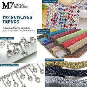 Vendita Calda Decorazione Metallica per Abbigliamento, Lunga Frangia di Strass, Catena di Cristalli, Nappina con Diamanti per Accessori d'Abbigliamento - Product Image 5