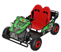 Go Kart Eléctrico Todoterreno de Dos Plazas con Marco de Acero Reforzado y Frenos de Disco Hidráulicos para Diversión al Aire Libre
