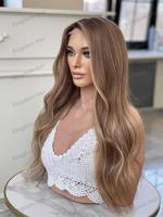 Perruque de cheveux humains européens Remy de qualité supérieure, perruque de Balayage de cheveux humains, de couleur Blonde, Body Wave, perruque casher pour femmes