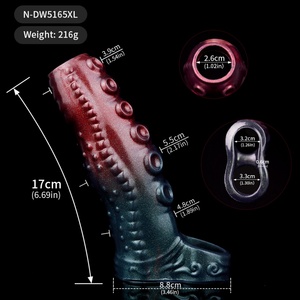 Funda de silicona suave con forma de tentáculo de pulpo para pene, extensor de pene, estimulador de eyaculación retardada, juguetes sexuales para hombres. - Product Image 6