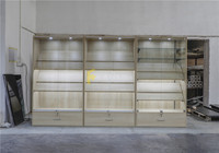 Vitrine d'Exposition Personnalisée Prix Usine pour Magasin d'Ustensiles de Cuisine, Vitrine en Bois et Verre pour Couteaux