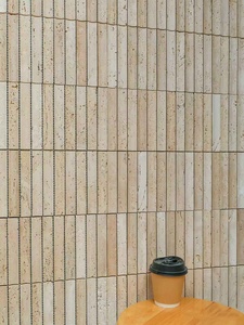 Revestimiento de Pared de Mosaico de Travertino Natural de Lujo Premium - Diseño Moderno Resistente al Agua para Interiores de Hoteles - Product Image 6