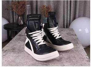 2026 Top Men's Shoes High Top Women's Shoes Black Designer Luxury Leather Thick Sole Casual Flats Retro shoes - Product Image 3