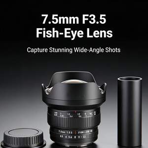 เลนส์ฟิชอาย 7.5 มม. F3.5 ฟูลเฟรม APS-<span class=keywords><strong>C</strong></span> <span class=keywords><strong>200</strong></span> °   แท่นยึดกล้องหลายตัว FOV - Product Image 4