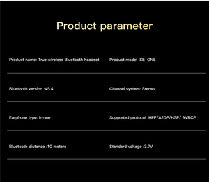SE-ONE <strong>TWS</strong> BT V5.4 Noise Cancelling Earbuds Hot Sale Low Price Wireless Stereo Headphone with Touch Control LED Display - Product Image 6